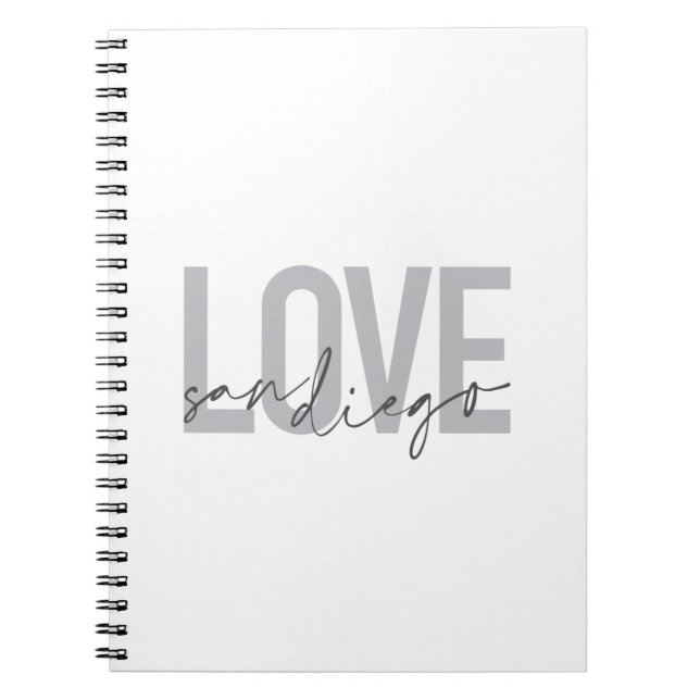 Carnet Design minimaliste, moderne, urbain, cool Love San (Devant)