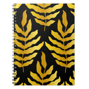 Carnet Design moderne avec feuille. Feuilles tropicaux de