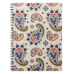 Carnet Design motif paisley classique et transparent.