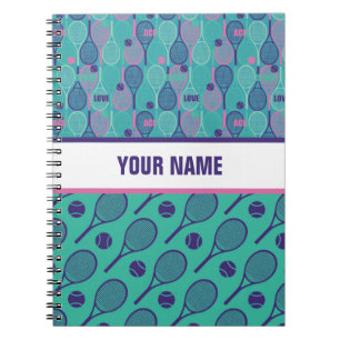 Carnet Design personnalisé pour joueurs de tennis, entraî