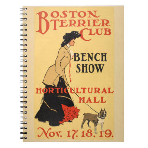 Carnet Design poster vintage - Boston Terrier Bench Club