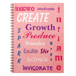 Carnet Design rose Affirmations positives