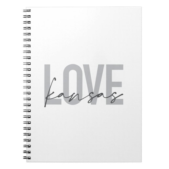 Carnet Design simple, moderne, urbain, cool Love Kansas (Devant)