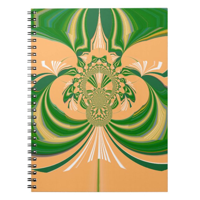 Carnet Design vert jaune. (Devant)