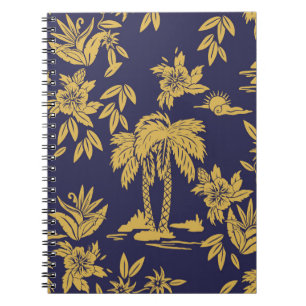 Carnet Design vintage sans faille avec Hawaii, trop