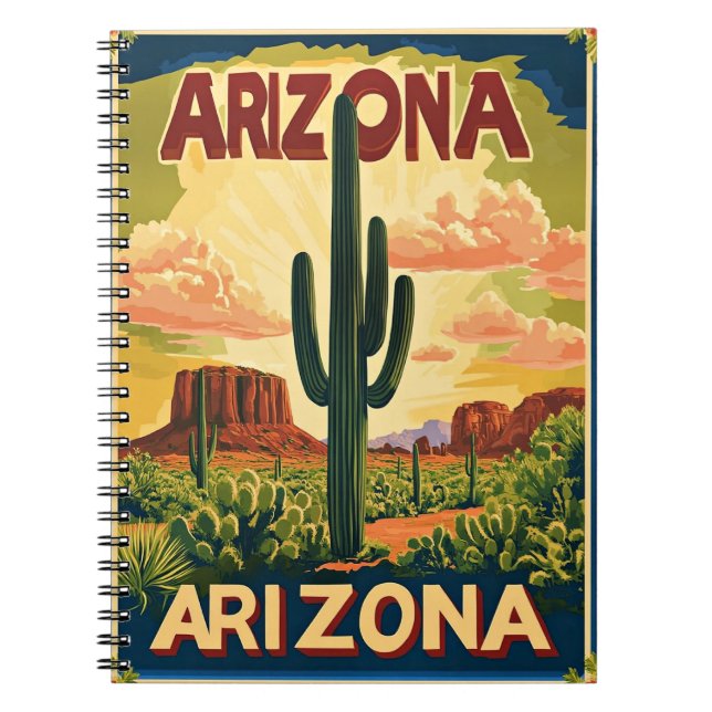 Carnet Design Vintage voyage Arizona (Devant)