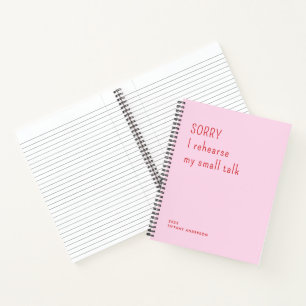 Carnet Désolé, je répète mes conversations légères Blague
