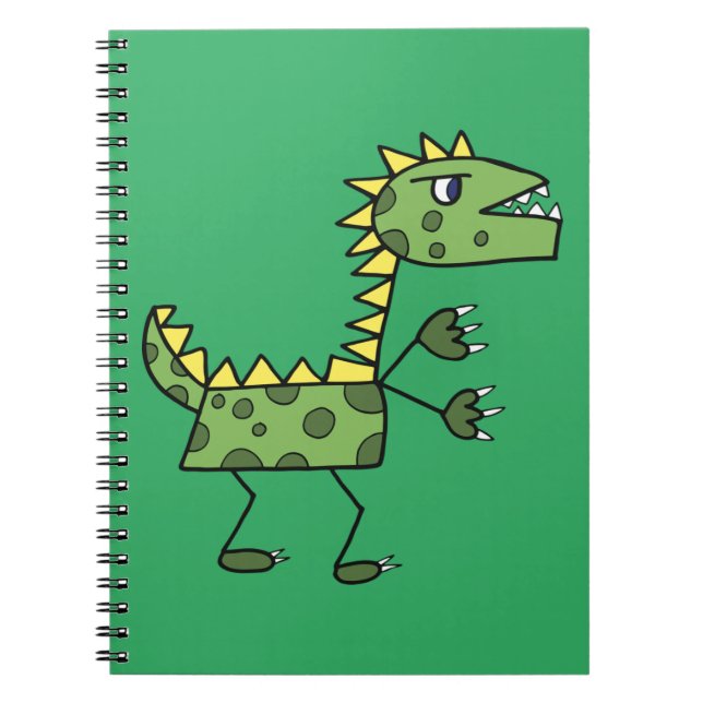 Carnet dessin animé de dinosaure t-rex (Devant)