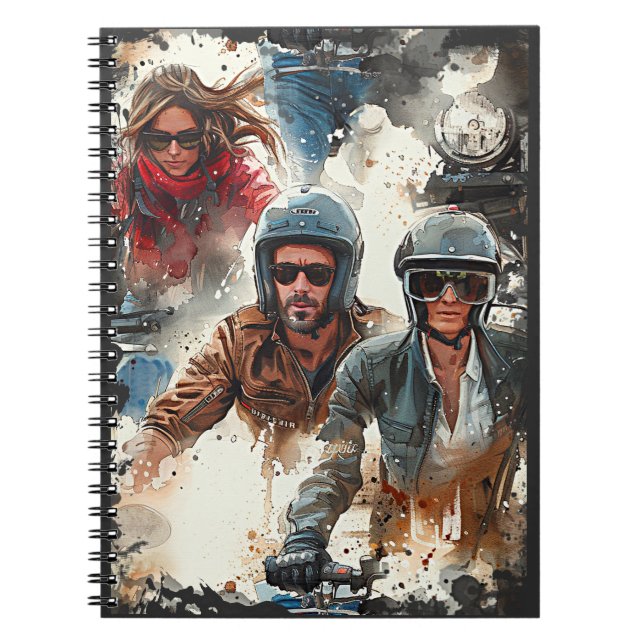 Carnet Dessin aquarelle MotoBikers (Devant)