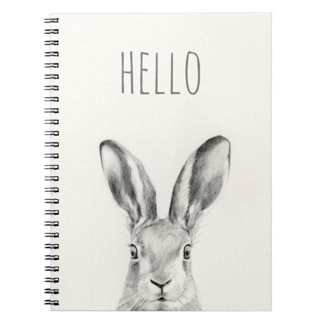 Carnet Dessin au crayon de lapin (Devant)