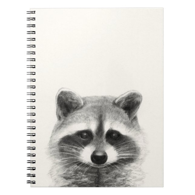 Carnet Dessin au crayon Raccoon (Devant)