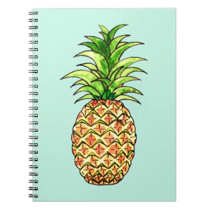Carnet dessin d'ananas aquarelle