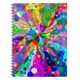 Carnet Dessin d'art fantastique - Décalage néon abstrait