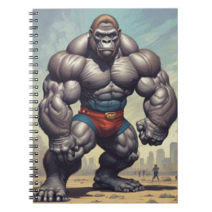 Carnet Dessin d'art pop de Gorilla Bodybuilder