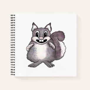 Carnet Dessin de bande dessinée d'écureuil heureux