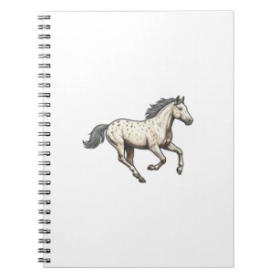 Carnet Dessin de cheval Appaloosa courant gravé vintage_1