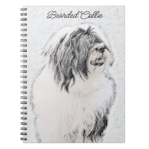 Carnet Dessin de collie à oreilles - Joli art original de