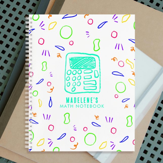 Carnet Dessin de la calculatrice | Math des couleurs vive (Créateur téléchargé)