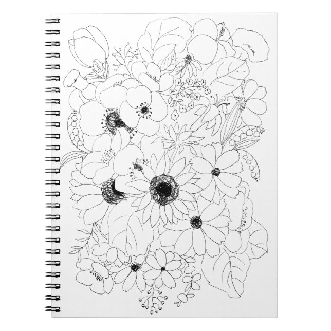 Carnet dessin de l'armature de fleurs (Devant)