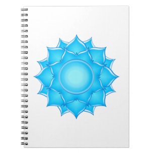 Carnet Dessin de lotus de verre bleu
