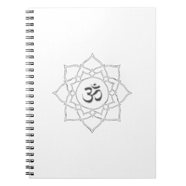 Carnet Dessin des symboles Lotus Flower Om (Devant)