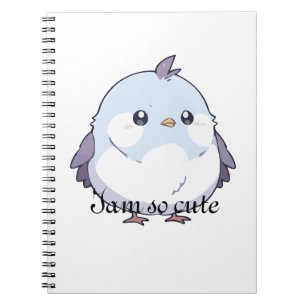 Carnet Dessin d'oiseau Cute Kawaii Chubby - adorable Past