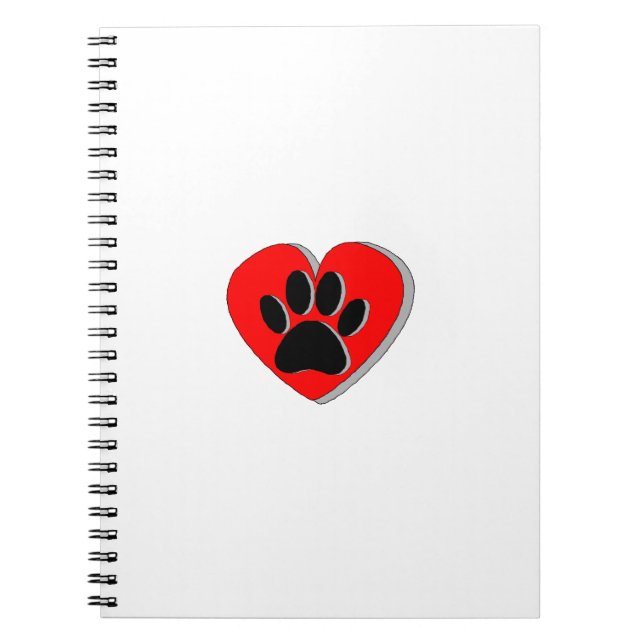 Carnet Dessin du coeur du chien (Devant)