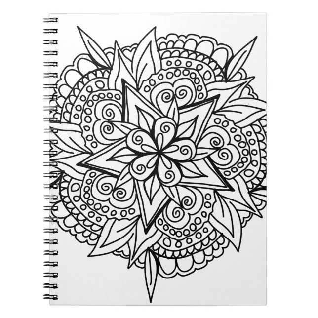 Carnet Dessin du cool de conception de mandala (Devant)