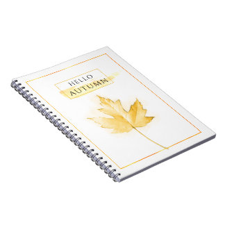 Carnet Dessin élégant et tendance de feuille d'automne do