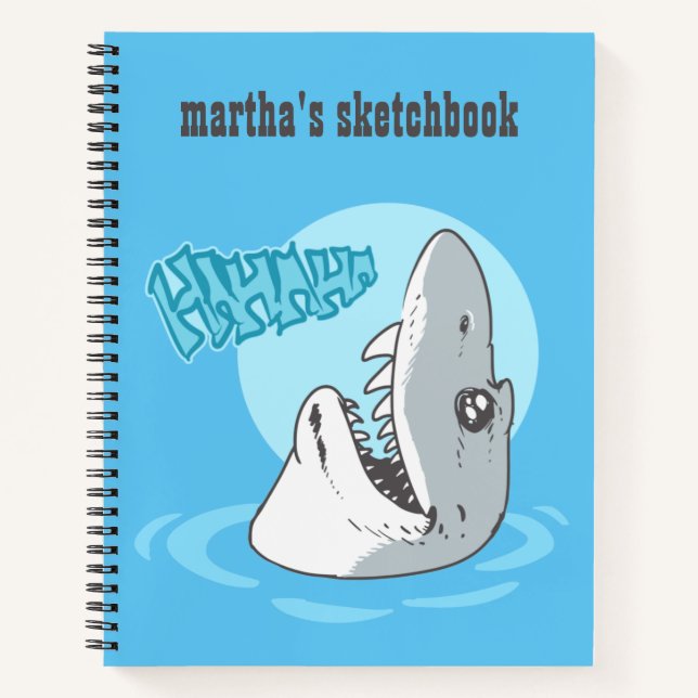 Carnet dessin humoristique sur le requin (Devant)