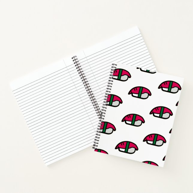 Carnet Dessin Kawaii Sushi, Riz de Poisson et Algues (Intérieur)