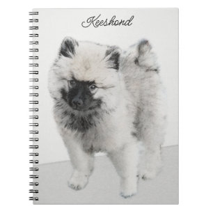 Carnet Dessin Keeshond Chiot - Joli dessin original Chien