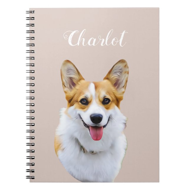 Carnet Dessin personnalisé Welsh Corgi Dog (Devant)