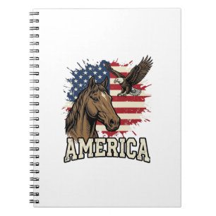 Carnet Dessin vectoriel patriotique de l'aigle de cheval