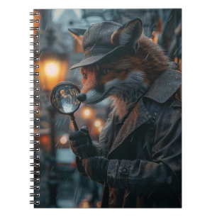 Carnet Détecteur de renard simple dans un cadre plus noir