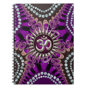 Carnet d'étincelle orientale en argent mauve