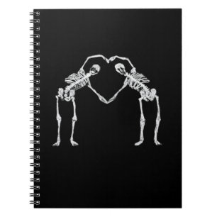 Carnet Deux Coeurs de squelette Mains Classique