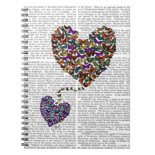 Carnet Deux Coeurs papillons