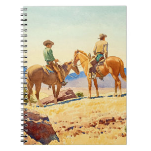 Carnet Deux cowboys à cheval par Maynard Dixon
