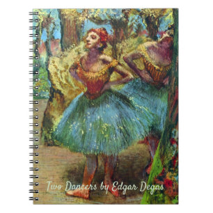 Carnet Deux danseuses d'Edgar Degas, Art de ballet vintag