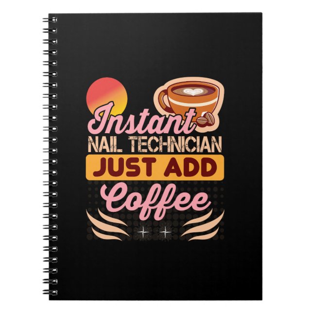 Carnet Devis de café du technicien de clou instantané ten (Devant)