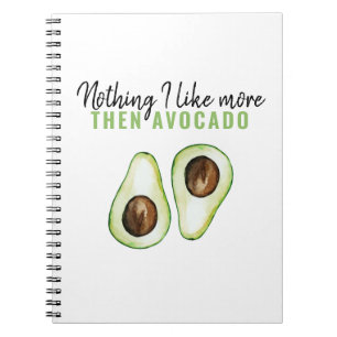 Carnet Devis vert moderne Avocado pour cadeau Avocado Lov