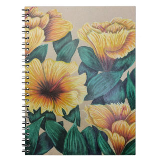 Carnet d'hibiscus jaune