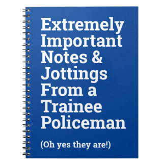 Carnet d'homme de police de stagiaire important