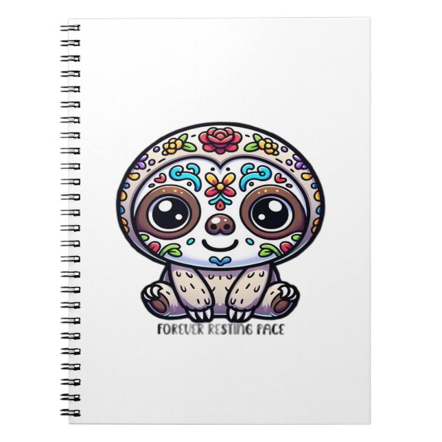 Carnet Dia De Los Muertos Sloth T-Shirt Actif (Devant)