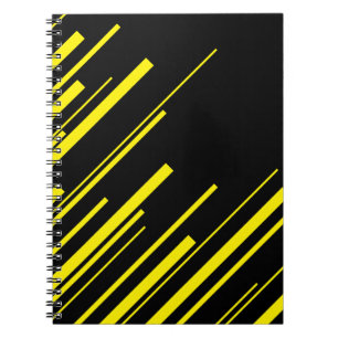 Carnet Diagonales en jaune et noir