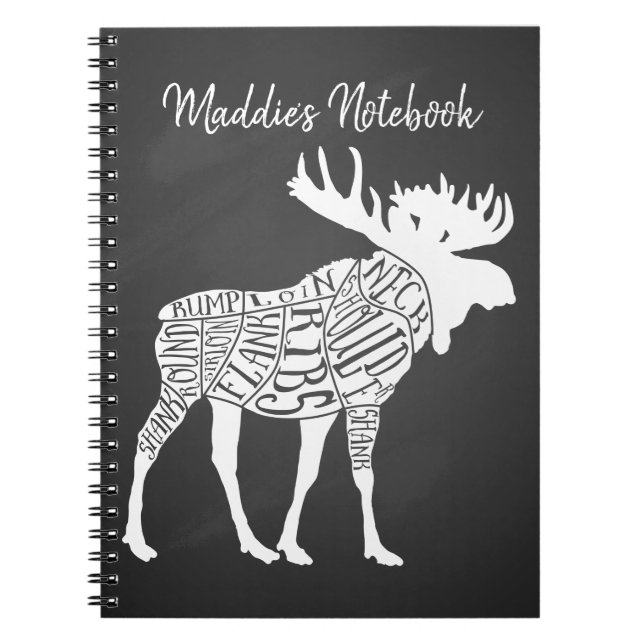 Carnet Diagramme de boucherie découpes de viande horloge  (Devant)