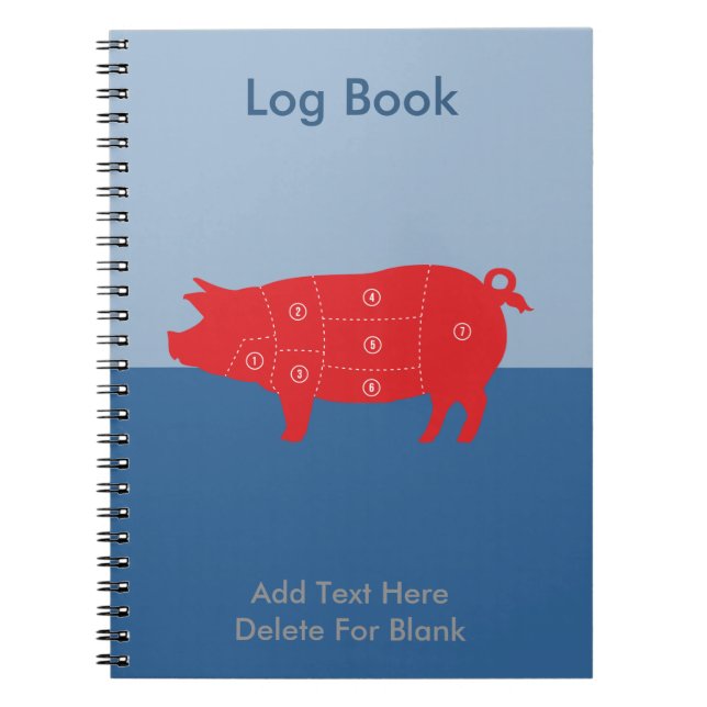 Carnet Diagramme de porc de cuisinier de chef de coupes (Devant)