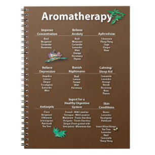 Carnet Diagramme de référence rapide d'aromathérapie