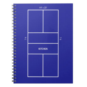 Carnet Diagramme de terrain de pickleball de la cuisine